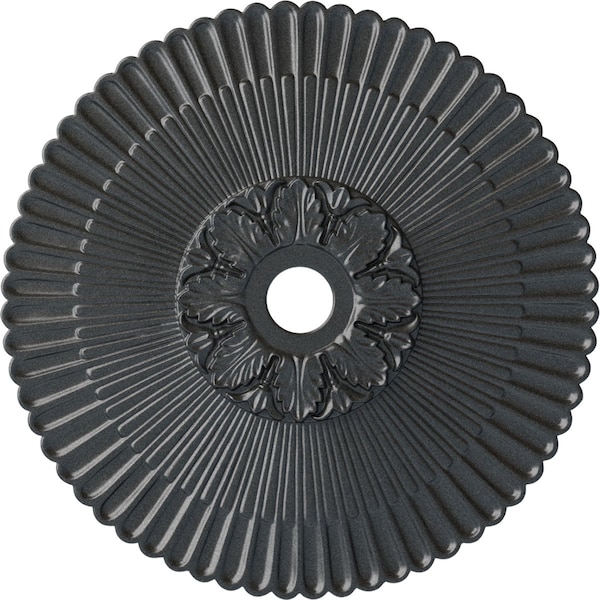 Ekena Millwork Melonie Ceiling Medallion (Fits Canopies up to 6 1/4"), Hand-Painted Pewter, 36 1/4"OD x 1 7/8"P CM36MEPES - main